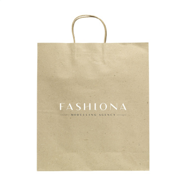 Logotrade promotional gift image of: Leaf It Bag recycled grass paper (120 g/m²) XL
