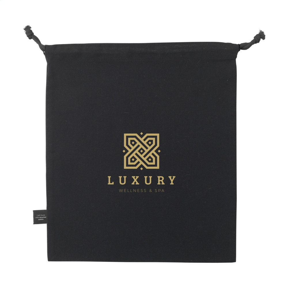 Logo trade corporate gifts image of: Gift Pouch GRS Recycled Cotton (150 g/m²) M
