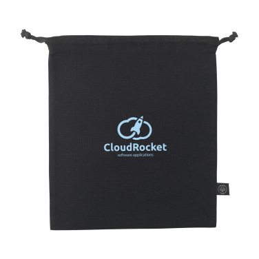 Logotrade promotional gift image of: Gift Pouch GRS Recycled Cotton (150 g/m²) M