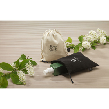 Logotrade promotional gift picture of: Gift Pouch Natural GRS Recycled Cotton (150 g/m²) S