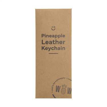 Logo trade promotional product photo of: Vegan Pineapple Leather Keyring