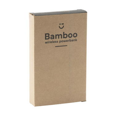 Logotrade promotional merchandise image of: Bamboo 8000 Wireless Powerbank wireless charger