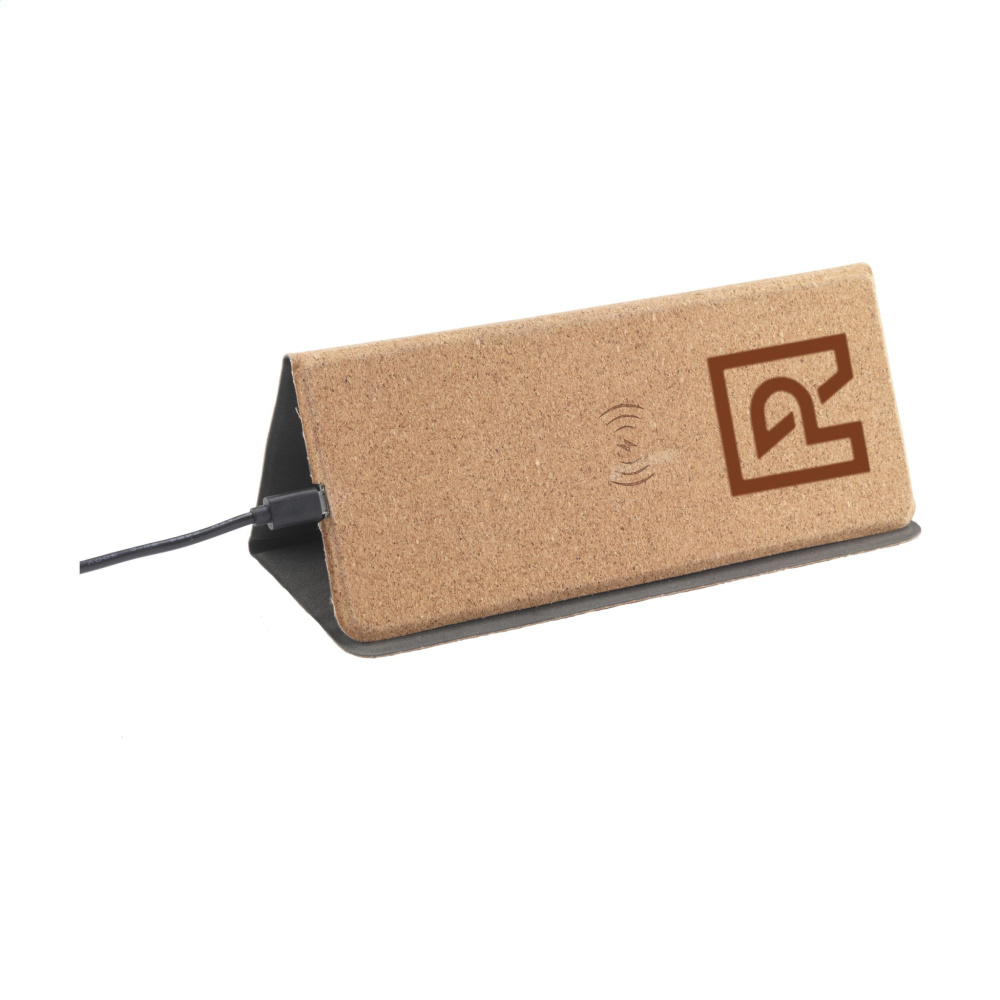 Logo trade promotional gifts picture of: Cork Wireless Charging Mousepad