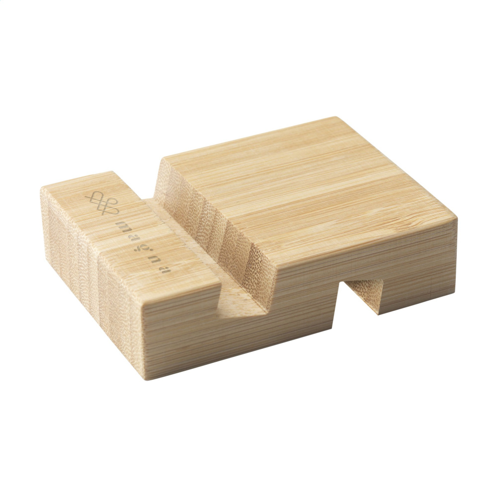 Logotrade promotional merchandise image of: Supporto Bamboo phone stand