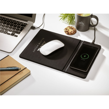 Logo trade advertising products image of: RCS Recycled Wireless Charging Mousepad
