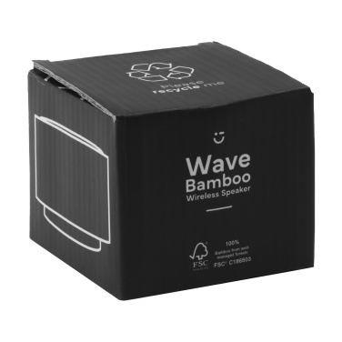 Logo trade promotional merchandise image of: Wave Bamboo Wireless Speaker