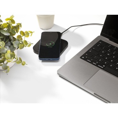 Logo trade promotional giveaways picture of: Bamboo Wireless Charger 15W
