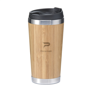 Logo trade promotional merchandise picture of: Tokyo 450 ml bamboo thermo cup