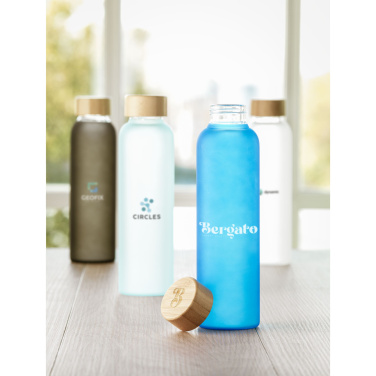 Logotrade promotional item picture of: Frosty Glass Bottle 550 ml drinking bottle