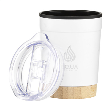 Logotrade promotional product picture of: Kobe Bamboo RCS Recycled Steel 350 ml coffee cup