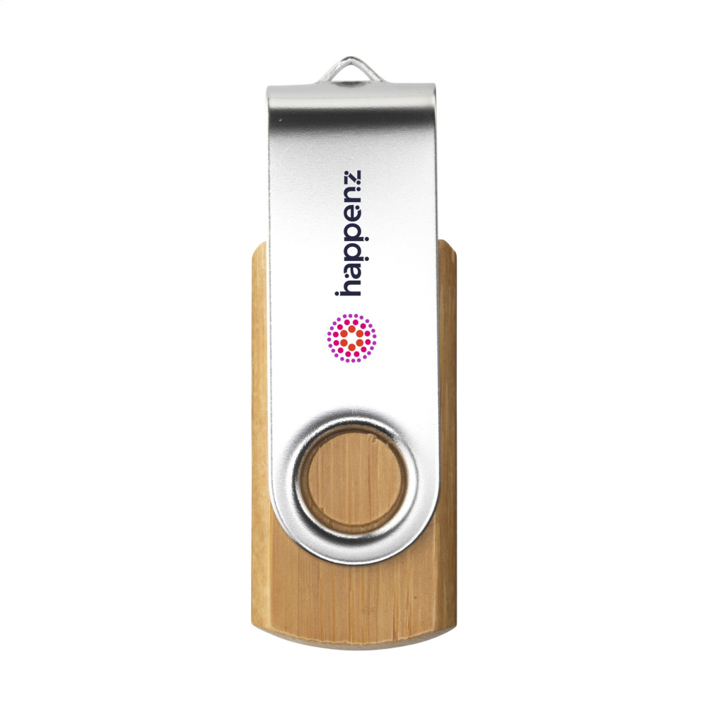 Logotrade promotional giveaway image of: USB Twist Bamboo 16 GB