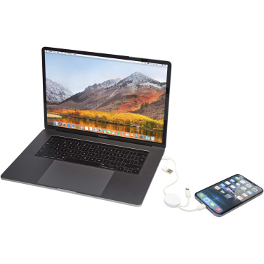Logotrade promotional gift picture of: Citala 5-in-1 recycled plastic 30 cm data sync and 27W fast charge cable