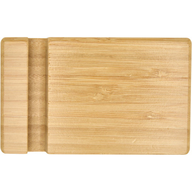 Logo trade advertising products picture of: Bubup bamboo 2-angled tablet and phone stand