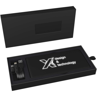 Logo trade advertising products image of: SCX.design P30 8000 mAh light-up solar power bank