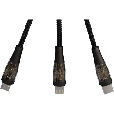 Logotrade promotional giveaway picture of: SCX.design C50 5-in-1 fast charging 100W/5A cable with digital display