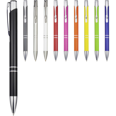 Logo trade promotional gift photo of: Moneta recycled aluminium ballpoint pen (blue ink)