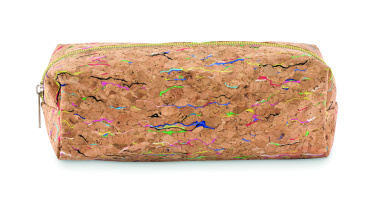 Logo trade promotional giveaways picture of: Coloured cork pencil case