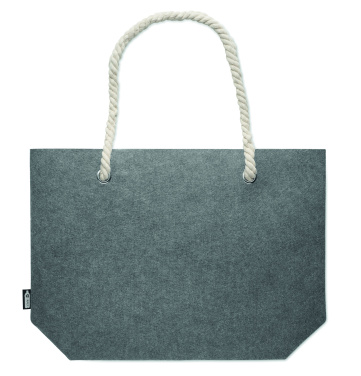 Logo trade corporate gifts image of: RPET felt beach bag