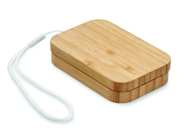 Logo trade promotional giveaways image of: 15W wireless charger in bamboo