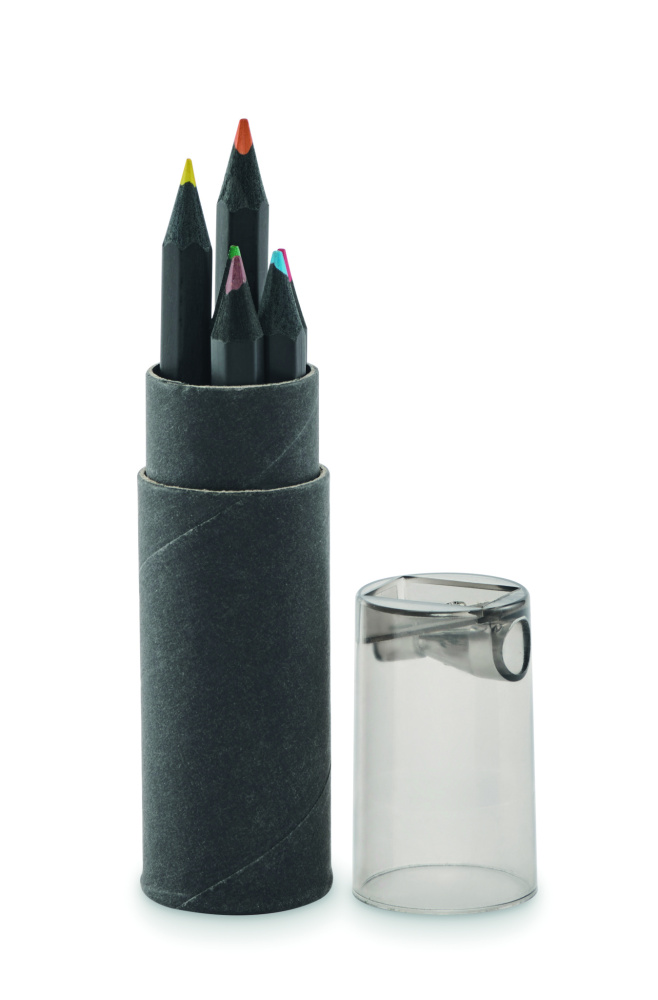 Logotrade advertising product image of: 6 black colouring pencils