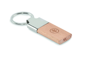 Logotrade promotional item picture of: Key ring with rubber wood