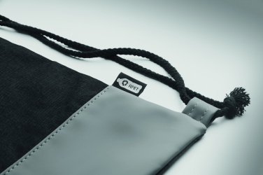 Logo trade promotional item photo of: RPET PU drawstring bag 2 tone