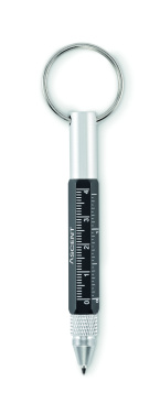 Logo trade promotional merchandise image of: Key ring with twist action pen