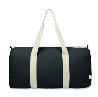 Logo trade promotional merchandise picture of: Recycled cotton sports bag