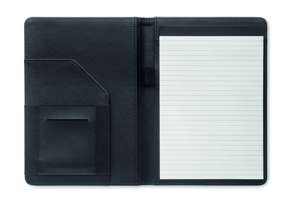 Logo trade promotional products image of: A5 portfolio 300D RPET