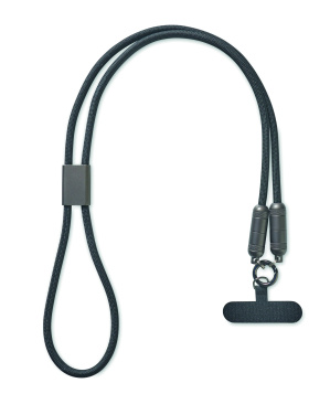 Logo trade promotional items image of: 60W phone holder lanyard cable