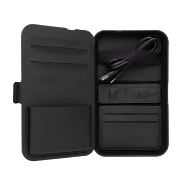 Logo trade promotional products image of: Swiss Peak RCS recycled travel case with 3 in 1 charger