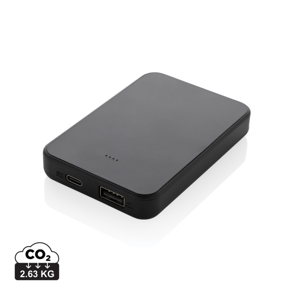 Logo trade promotional giveaway photo of: Boostcore RCS recycled plastic powerbank 5.000mAh with USB C
