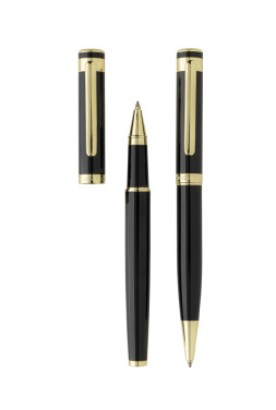 Logotrade promotional item picture of: Swiss Peak Luca RCS recycled brass deluxe pen set