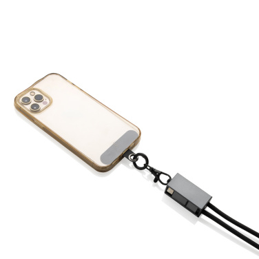 Logo trade business gift photo of: Terra RCS recycled PET phone cord with dual charge cable