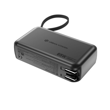 Logo trade promotional gifts image of: Urban Vitamin Eureka hybrid GANcharger 10000mah powerbank65W