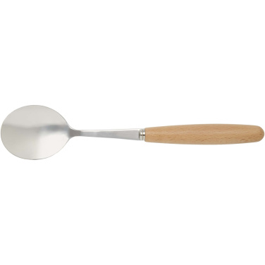 Logo trade business gift photo of: Root 5-piece stainless steel and beech wood cutlery set