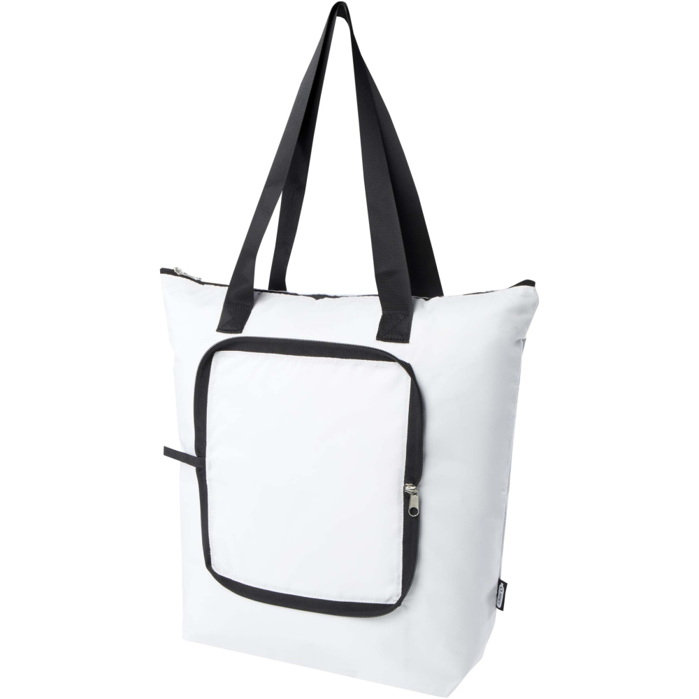 Logotrade promotional gift image of: EcoFold RPET foldable tote cooler bag 15L