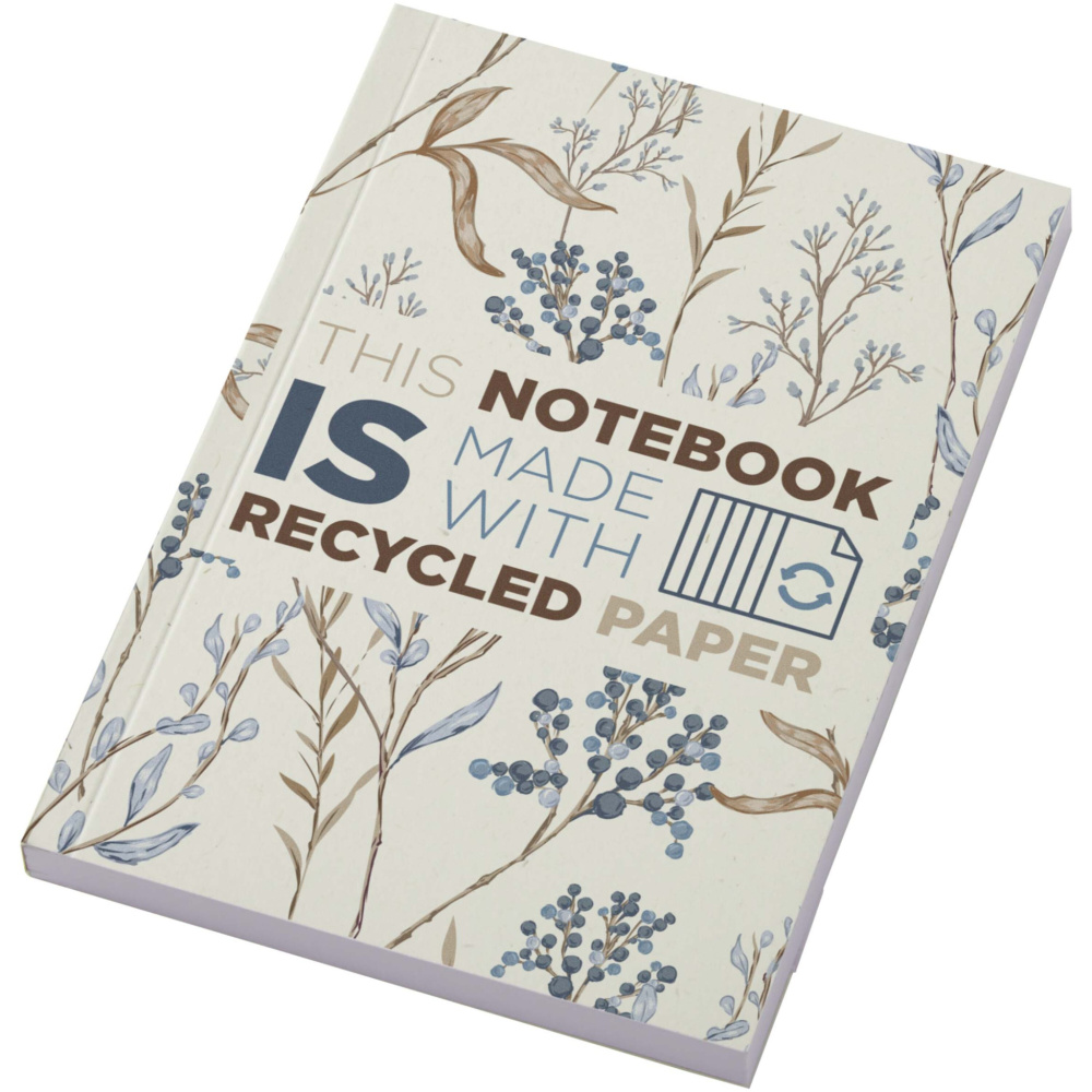 Logo trade promotional gifts image of: Novella Austen A6 recycled soft cover notebook - 100 sheets