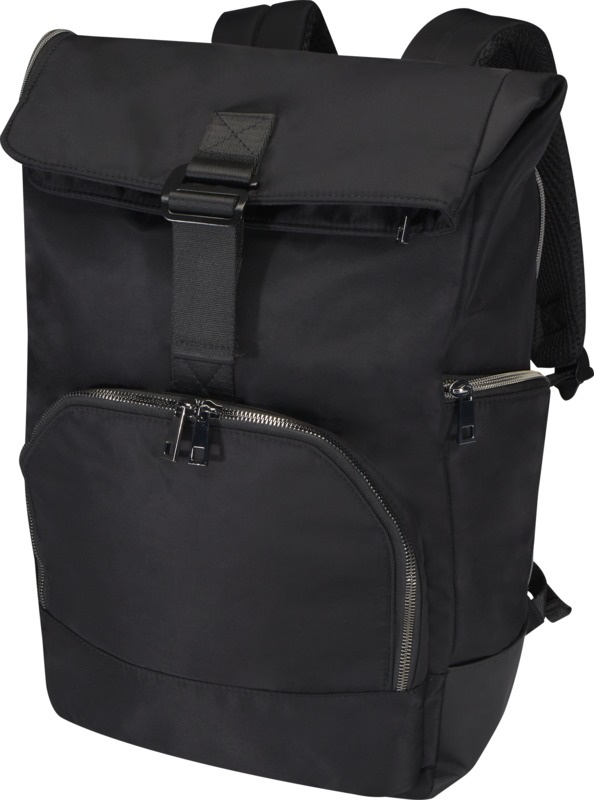 Logo trade promotional merchandise picture of: Rhine 15” GRS recycled rolltop backpack 18L