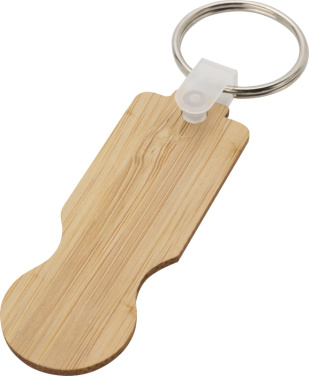 Logo trade promotional products picture of: Ronan bamboo trolley keychain