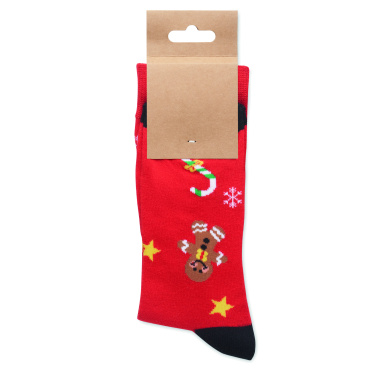 Logotrade promotional gift image of: Pair of Christmas socks L