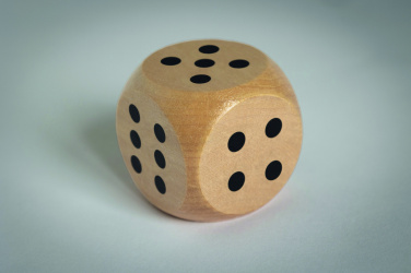 Logotrade promotional products photo of: Schima wooden dice 5cm dia