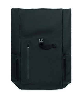 Logo trade promotional gift photo of: Rolltop laptop rucksack 600D
