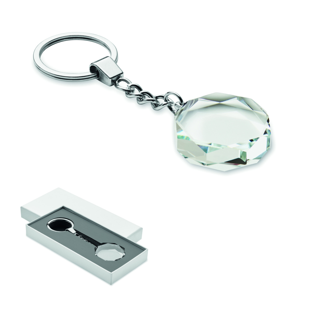 Logotrade promotional merchandise photo of: Glass round award key ring