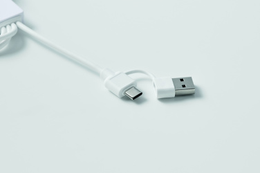 Logo trade advertising products picture of: 2 in 1 charging cable type-C