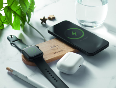 Logotrade promotional items photo of: 3 in 1 15W wireless charger