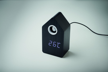 Logo trade promotional gift photo of: MDF cuckoo alarm clock