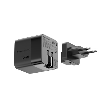 Logo trade promotional gifts picture of: Urban Vitamin Mendocino 65W GaN charger retractable cable