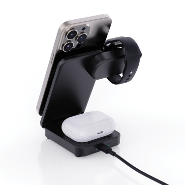 Logotrade advertising product picture of: Urban Vitamin Arcadia RCS rplastic 15W 3in1 magnetic charger