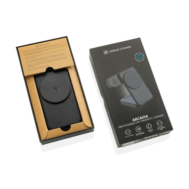 Logotrade promotional merchandise picture of: Urban Vitamin Arcadia RCS rplastic 15W 3in1 magnetic charger